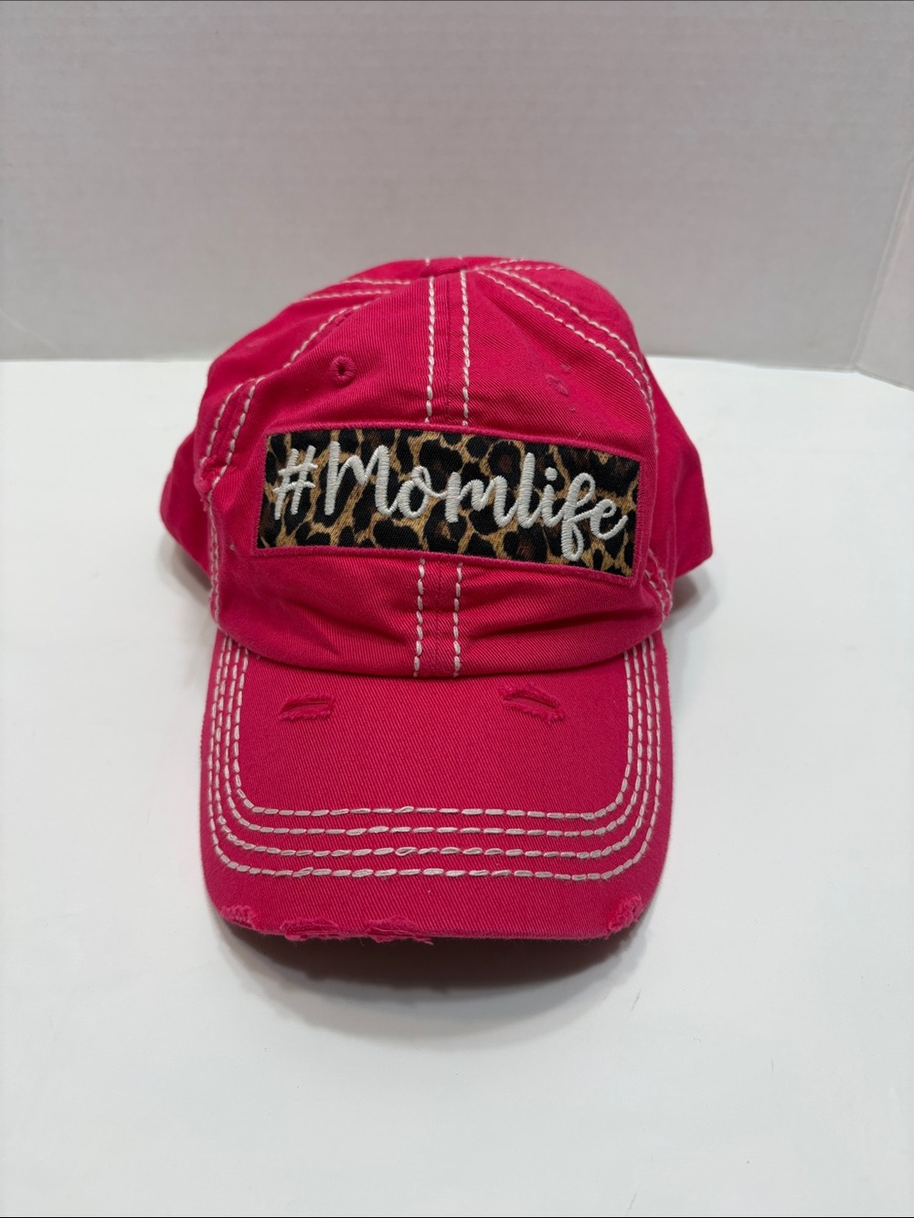 KBETHOS VINTAGE #Momlife Pink Baseball Cap